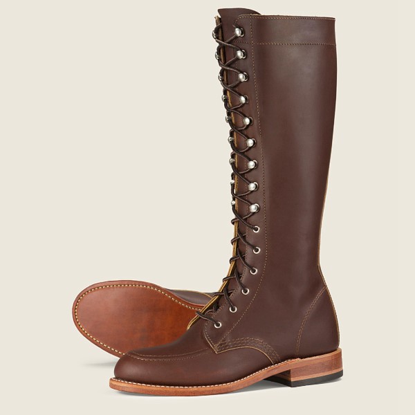 Red Wing Heritage Boots Brown - Red Wing Womens Gloria - Tall Oro-iginal Leather - TKEDO-1386